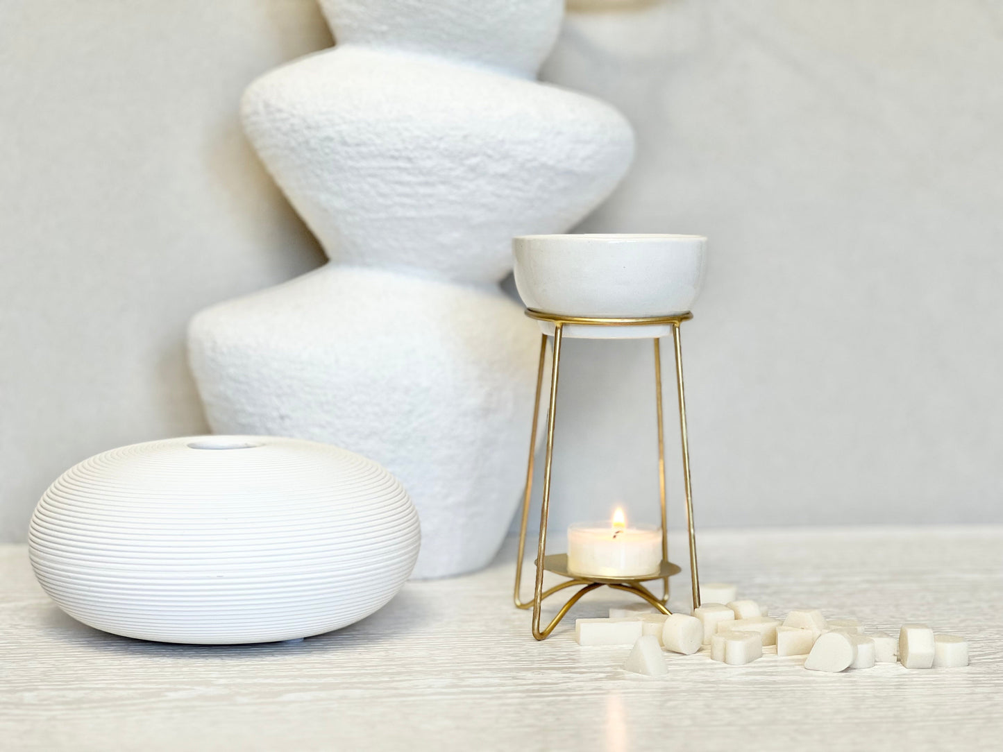ceramic wax melt burner | highly scented wax melts | wax melt starter kit | gift set