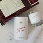 Manifest blend bag with candle pen and labels